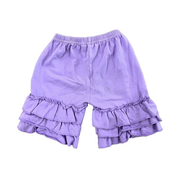 Girls 2T Lavender Purple Ruffle Shorts - Picture 2 of 3